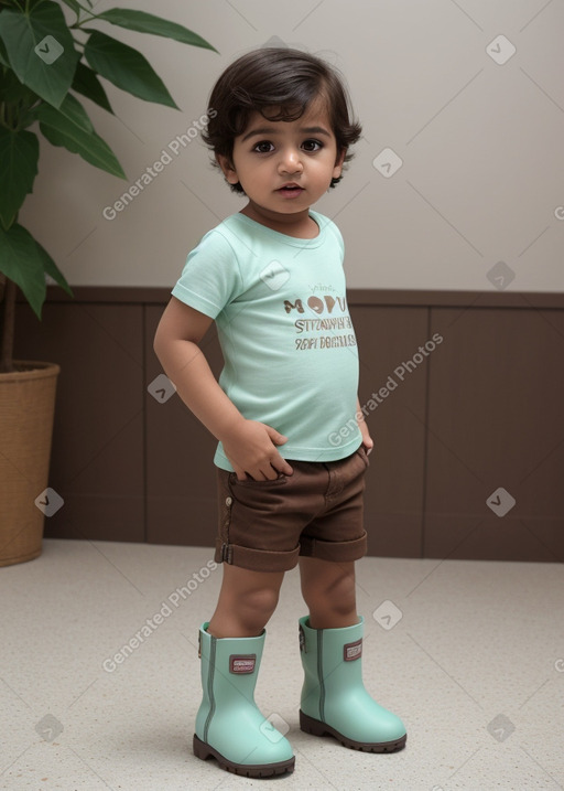 Qatari infant boy with  brown hair