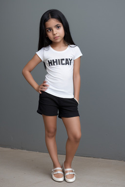 Hispanic child female with  black hair