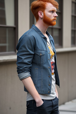 American adult male with  ginger hair