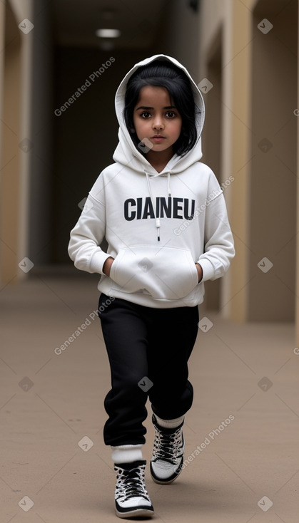 Omani child girl with  black hair