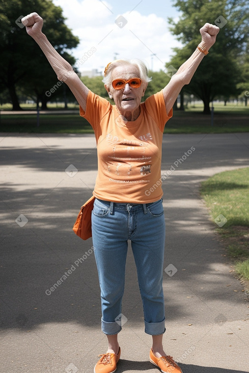 Elderly non-binary with  blonde hair