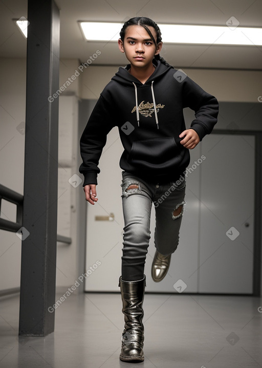 Indonesian teenager boy with  black hair