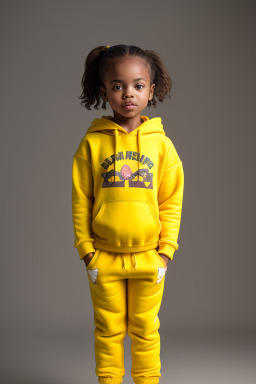 African american child female with  brown hair