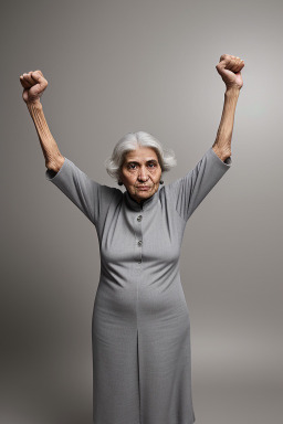 Saudi arabian elderly female with  gray hair