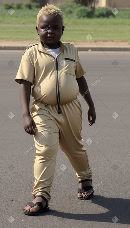 Sudanese child boy with  blonde hair