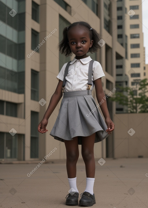 Sudanese infant girl with  gray hair