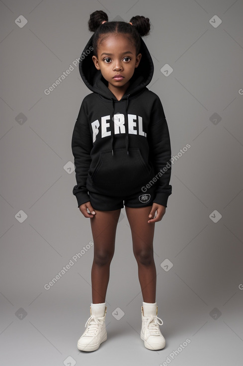 African child female with  black hair