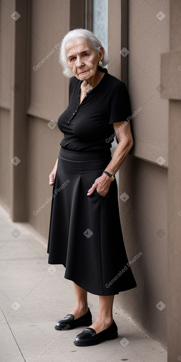 Spanish elderly female with  black hair