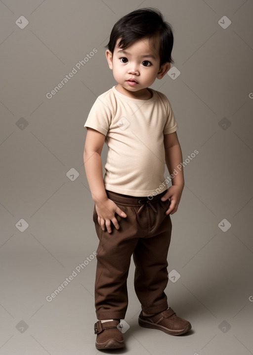 Thai infant boy with  brown hair