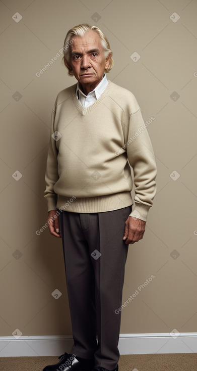 Colombian elderly male with  blonde hair