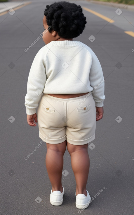 African american child girl with  white hair