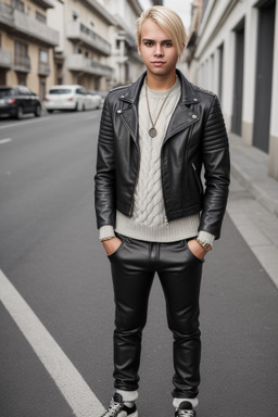 Ecuadorian young adult male with  blonde hair