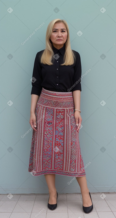 Uzbek 45 years female with  blonde hair