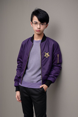 Chinese teenager boy with  black hair