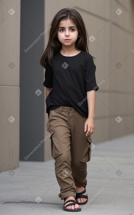 Iranian child female with  brown hair