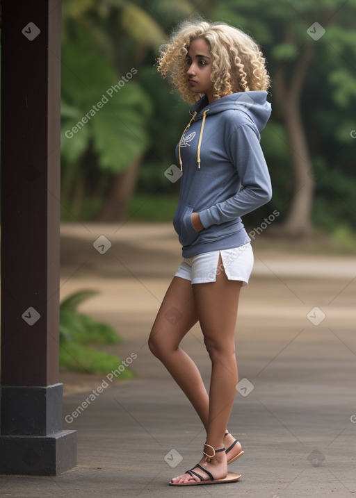 Sri lankan adult female with  blonde hair