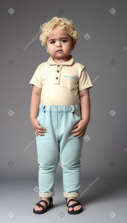 Emirati infant boy with  blonde hair