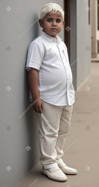 Omani child boy with  white hair