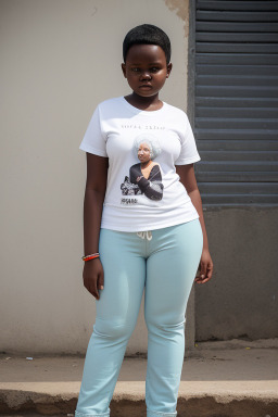 Tanzanian teenager girl with  white hair