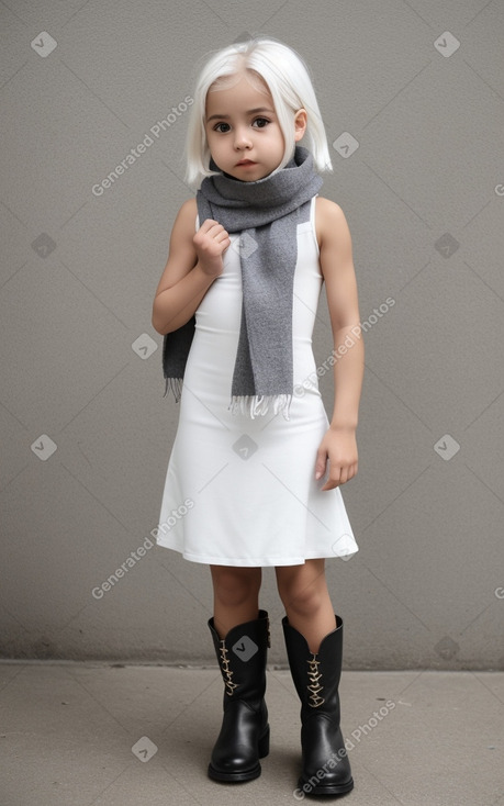 Colombian infant girl with  white hair