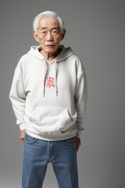 Japanese elderly male with  white hair