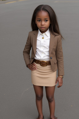 Jamaican child female with  brown hair