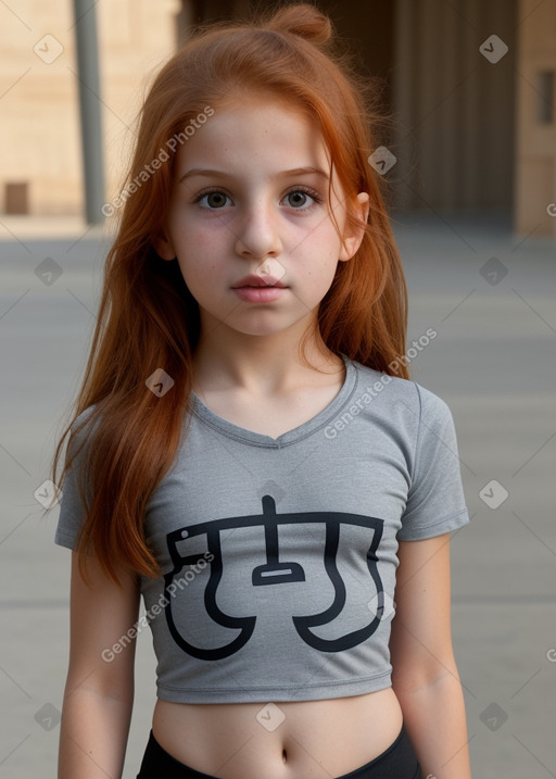 Jordanian child girl with  ginger hair