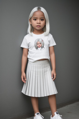 Filipino child female with  white hair