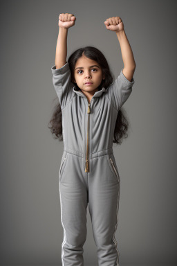 Colombian child female with  gray hair