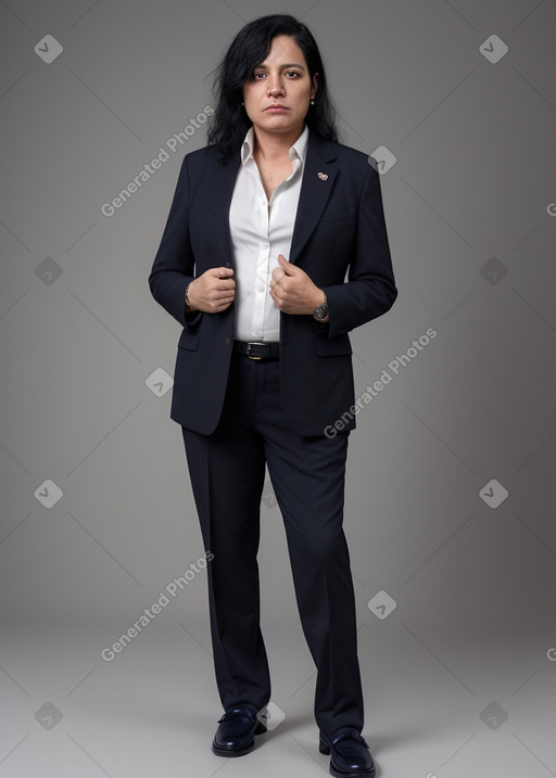 Peruvian middle-aged non-binary with  black hair