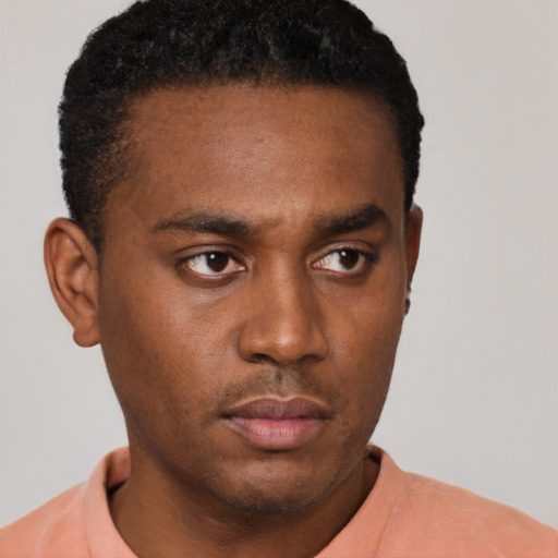 Neutral latino young-adult male with short  brown hair and brown eyes