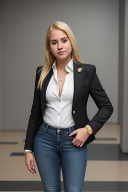 Ecuadorian young adult female with  blonde hair