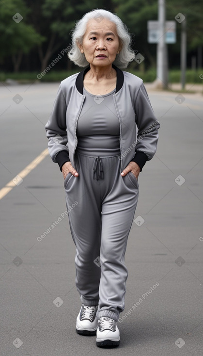 Thai elderly female with  gray hair