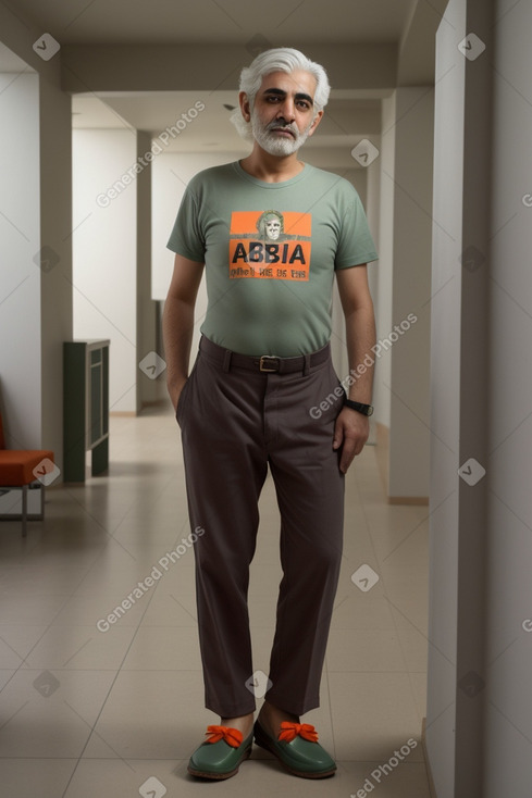 Arab adult non-binary with  gray hair