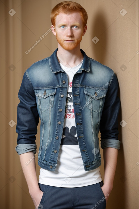 Zambian young adult male with  ginger hair