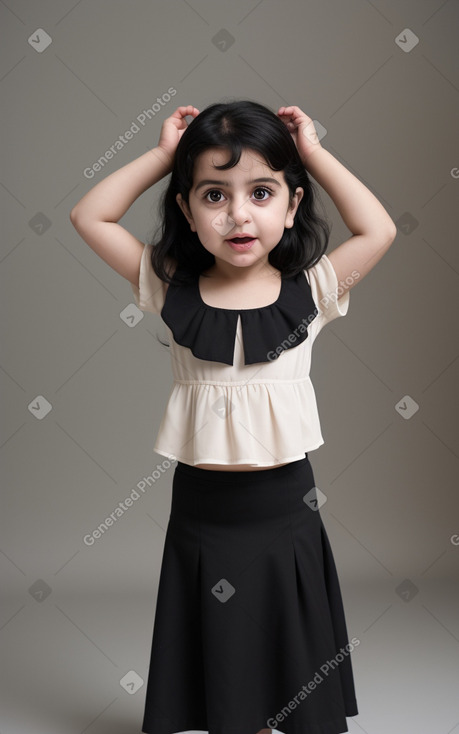 Turkish infant girl with  black hair