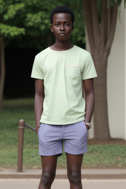 Ugandan young adult male with  brown hair