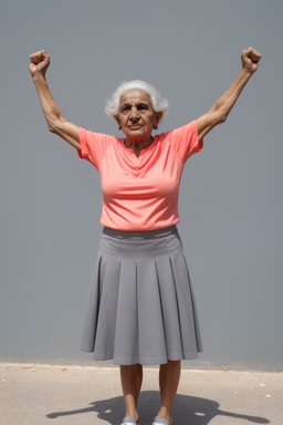 Jordanian elderly female with  gray hair