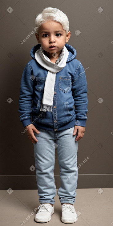 Guatemalan infant boy with  white hair