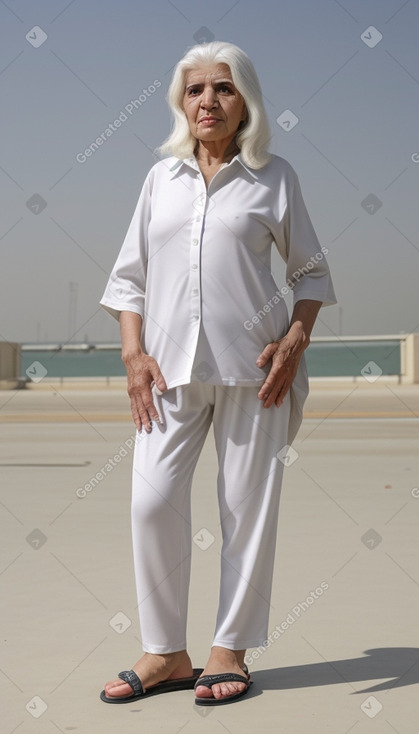 Kuwaiti elderly female with  white hair