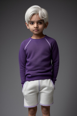 Indian child boy with  white hair