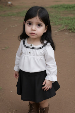 Paraguayan infant girl with  black hair