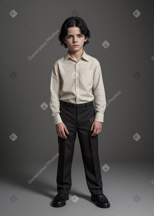 Norwegian child boy with  black hair