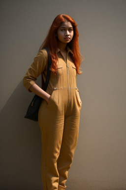 Nepalese young adult female with  ginger hair