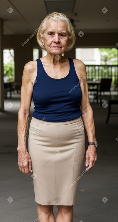 Costa rican elderly female with  blonde hair