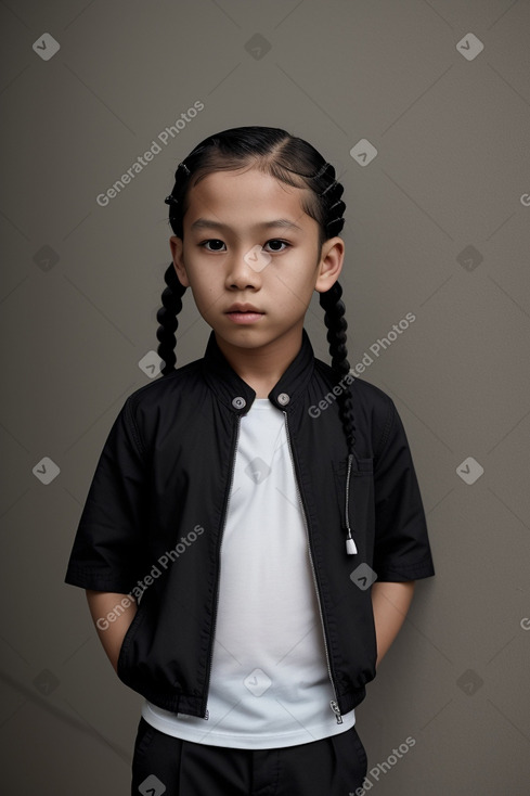 Singaporean child boy with  black hair