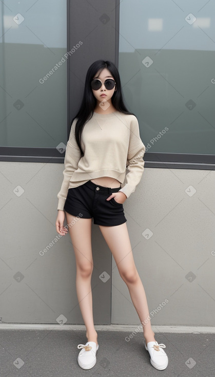 Korean teenager girl with  black hair