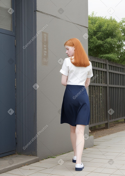 Teenager girl with  ginger hair