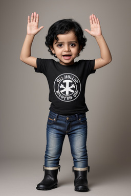 Yemeni infant boy with  black hair