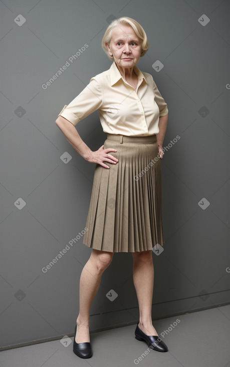 Lithuanian elderly female with  blonde hair